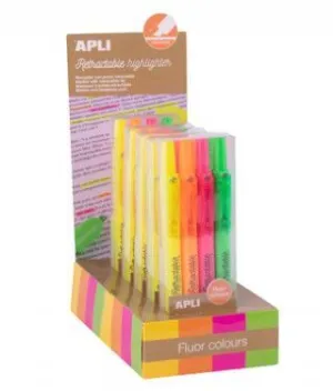 MARCADOR CON PUNTA RETRACTABLE 4U COLORES FLUOR