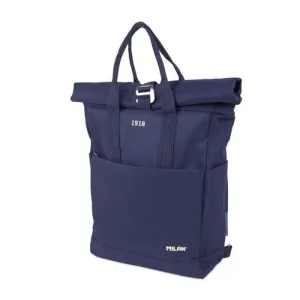 MILAN MOCHILA URBANA AZUL CON CIERRE SUPERIOR ENROLLABLE (10 L) SERIE 1918 624302SNCB