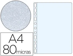 ESSELTE PACK DE 100 FUNDAS MULTITALADRO PORTADOCUMENTOS - FORMATO A4 - 16 TALADROS - 80 MICRAS - PIEL DE NARANJA - COLOR TRANSPARENTE