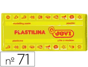 JOVI CAJA DE 15 PASTILLAS DE PLASTILINA 150GR - 100% VEGETAL - MUY MOLDEABLE - NO SE SECA - SIN GLUTEN - INOCUA Y NO TOXICA - COLOR AMARILLO OSCURO