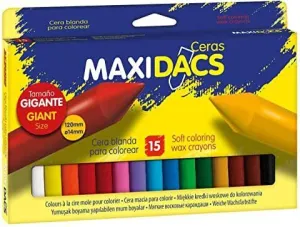MASATS LAPIZ CERA DACS MAXI 15 UD.COLOR STDO DX050216 (15U MAK655047