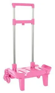 CARRO PORTAMOCHILAS PLEGAB. TRIPLE RUEDA ROSA CLAR