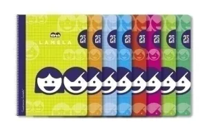 LAMELA CUADERNO TAPA BLANDA FOLIO 080 HOJAS 2,5MM CUADROVIA COLORES SURTIDOS