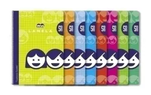 LAMELA CUADERNO TAPA BLANDA FOLIO 80 HOJAS 5MM CUADROVIA COLORES SURTIDOS 07F005