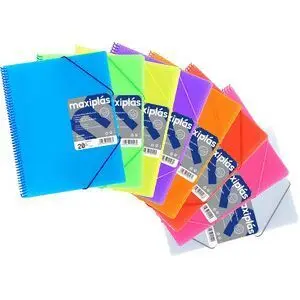 CARPETA 50 FUNDAS A4 MAXIPLAS TRANSPARENTES AMARIL