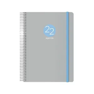 DOHE AGENDA 2026 ANUAL MELPHIS CON MUELLE DIA POR PAGINA 15X21CM GRIS 2025 DH12689