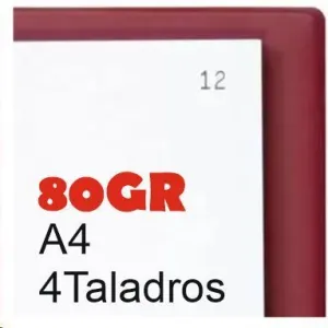 RECAMBIO 100 HOJAS NUMERADAS 1-100 PARA ACTAS MOVILES 4 AGUJEROS A4 80GR