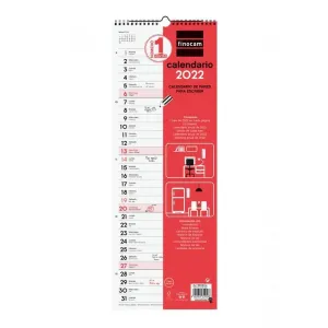 CALENDARIO FINOCAM 2022 ESCRIBIR LARGO COLGAR CON MUELLE 780180022