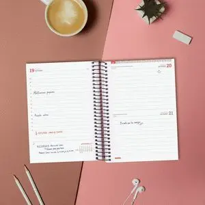 AGENDA ANUAL ESPIRAL E8 120X171 DP 25-26 ROSA