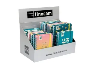 AGENDA ESCOLAR (2025-26) FINOCAM COSMO WIRE-O TAPA EXTRA CON GOMA SURTIDO EXPOSITOR DE 20