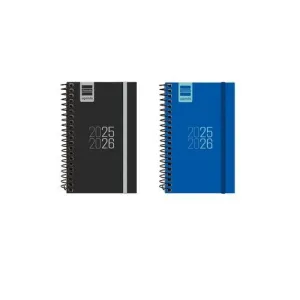 AGENDA ESCOLAR (2025-26) FINOCAM CATALAN ESPIR ESPIRAL TAPA PP S/V APAIS. E3 79X127 CON GOMA ASSORTIMENT PACK DE 6
