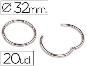 APLI PACK DE 20 ANILLAS METALICAS ARTICULADAS Ã32 MM