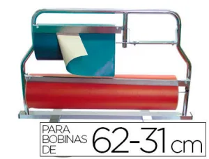 PORTARROLLO MOSTRADOR CORTA PAPEL PINTADO PARA BOBINAS DE 62-31 CM