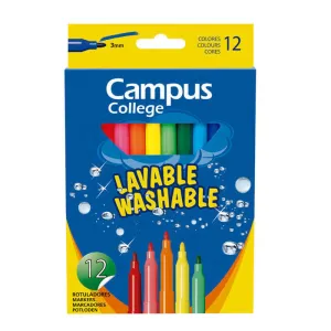 CAMPUS ROTULADOR CAMPUS TINTA LAVABLE 12COL 807-12 MAK630562