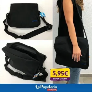 COOLROCK BOLSO BANDOLERA NEGRO CON CREMALLERA