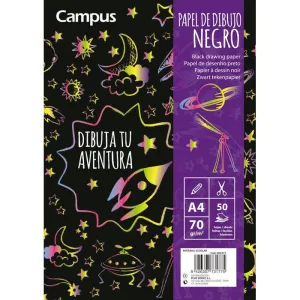 CAMPUS BLOC DIBUJO CAMPUS A4 70G 50H P.NEGRO A4-DP MAK600371