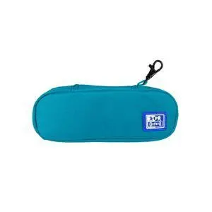 OXFORD KANGOO B-HOOK ESTUCHE COFRE CON GANCHO - BOLSILLO INTERIOR CON MALLA - GOMA ELASTICA PARA CUADERNOS - SEMIRRIGIDO - COLOR AGUAMARINA