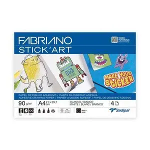 STICK ART PAPEL DE DIBUJO ADHESIVO A4 FSC SOBRE
