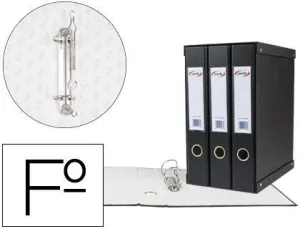 PARDO MODULOS COMPACTOS 3 ARCHIV NEGRO LOMO 40 MM CARTON RIGIDO FORRADO PVC REF 924301