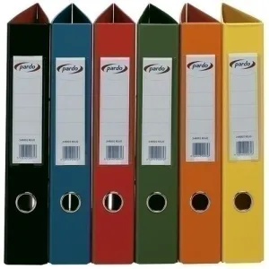 PARDO ARCHIVADOR VERDE FABRICADO PVC Y CARTON RIGIDO LOMO 70MM SIN RANURA FOLIO REF 2450V