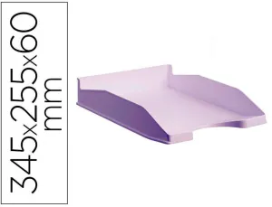 BANDEJA SOBREMESA ARCHIVO 2000 ECOGREEN PLASTICO 100% RECICLADO APILABLE FORMATOS DIN A4 Y FOLIO COLOR MALVA