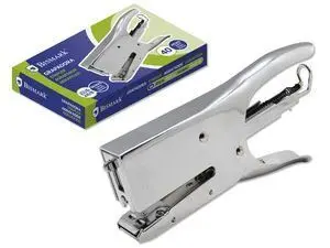 BISMARK GRAPADORA DE TENAZA CROMADA - CAPACIDAD DE GRAPADO 40 HOJAS - DISEÃ±O ERGONOMICO - ALTA DURABILIDAD - COLOR PLATA