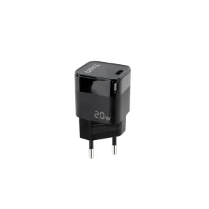 TOOQ CARGADOR DE PARED USB-C/PD 20W - COLOR NEGRO