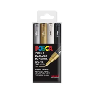 MARCADORES UNI POSCA PC1M ESTUCHE 4 GSWB