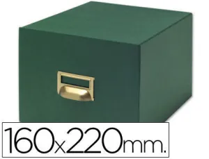 5* FICHERO DE CARTÓN VERDE. CAPACIDAD PARA 1-1000 FICHAS DE DIMENSIONES 160X215.REFERENCIA 1551-VE CS03598