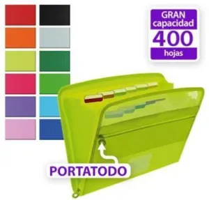 FRAGA CARPETA CLASIFICADORA CON CREMALLERA 12 SEPARADORES Y BOLSILLO