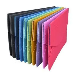 FRAGA SOBRE A-4 SIMIL PIEL SOFT-TOUCH BOTON VELCRO 33,5X24CM  INTERIOR TELA COLORES SURTIDOS FR70110