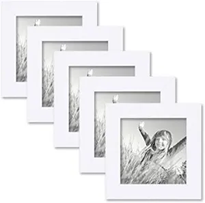 PORTAFOTO MARCO 10X10CM MADERA BLANCO CUADRADO