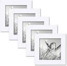 PORTAFOTO MARCO 13X13CM MADERA BLANCO CUADRADO