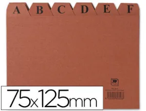 MARIOLA INDICE A-Z NÂº2 PARA FICHERO - MEDIDAS 125X75MM - COLOR MARRON