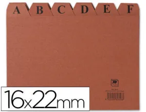 MARIOLA INDICE A-Z NÂº5 PARA FICHERO - MEDIDAS 215X160MM - COLOR MARRON
