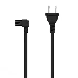 AISENS CABLE ALIMENTACION ACODADO FORMA 8 - CEE7/16/M-C7/H - 1.8M - COLOR NEGRO