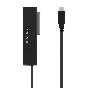 AISENS ADAPTADOR SATA A USB-C USB 3.0/USB3.1 GEN1 PARA DISCOS DUROS 2.5Â³Â Y 3.5Â³Â CON ALIMENTADOR - COLOR NEGRO