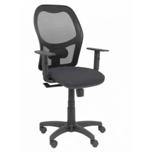 PIQUERAS Y CRESPO SILLA ALOCEN MALLA GRIS OSCURO BRAZOS REGULABLES ALTURA 345SM840B600B10CRN