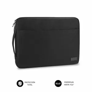 SUBBLIM FUNDA URBAN 15,6 - PROTECCION ELEGANTE Y FUNCIONAL - TELA DE POLIESTER 600D - INTERIOR ACOLCHADO DE FOAM - COLOR NEGRO