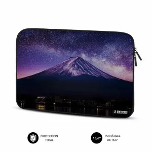 SUBBLIM FUNDA NEOPRENO TRENDY PARA PORTATIL 15.6 - GROSOR 3MM - RESISTENCIA A GOLPES - DISEÃ±O MOUNTAIN - COLOR NEGRO