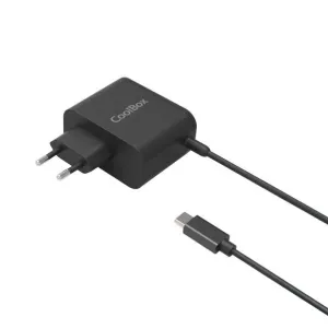 COOLBOX CARGADOR UNIVERSAL PARA PORTATIL 65W USB-C - COMPATIBLE CON QC3.0 - TECNOLOGÃ­A GAN - CABLE DE 1.20M