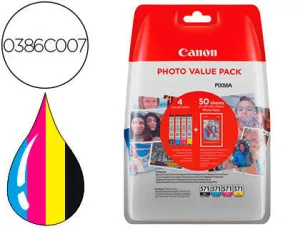 CANON CLI571 PACK DE 4 CARTUCHOS DE TINTA ORIGINALES - 0386C005
