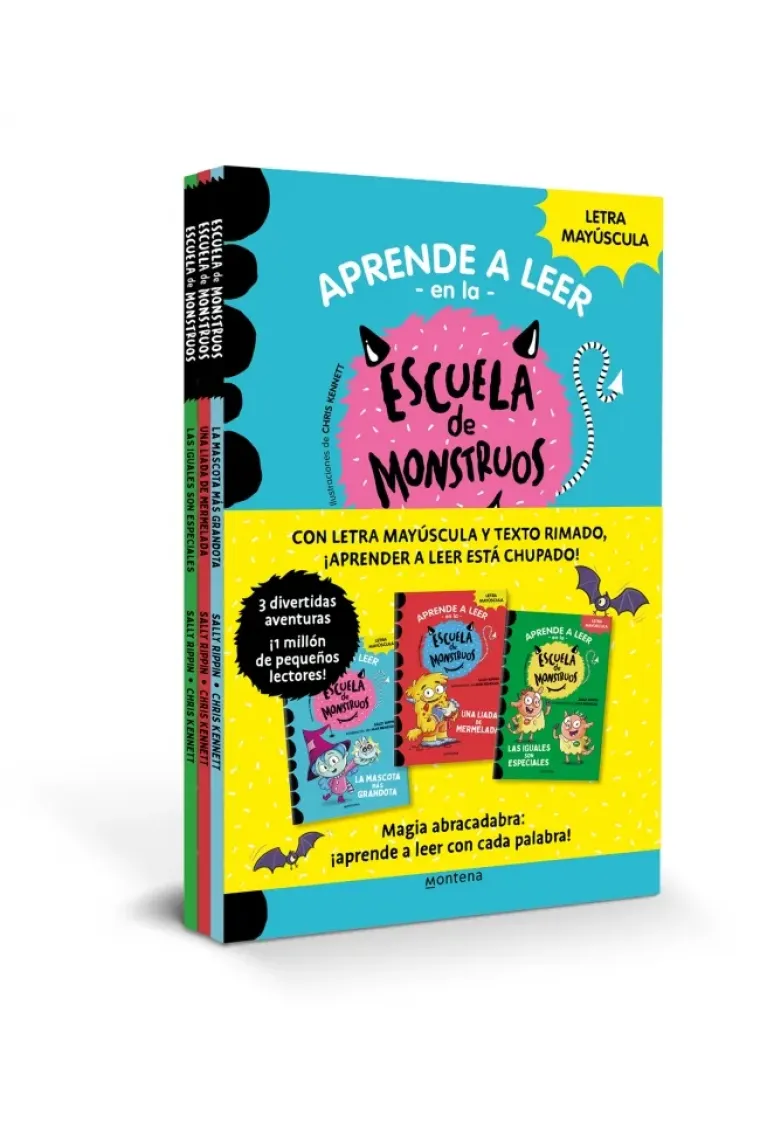 Aprender a leer en la Escuela de Monstruos - Pack con los libros 1, 2 y 3.