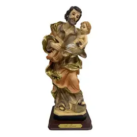 FIGURA SAN JOSÉ OBRERO RESINA 30 CM