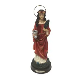 FIGURA SANTA LUCÍA RESINA 33 CM