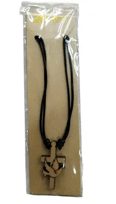 COLGANTE MADERA CRUZ ESPÍRITU SANTO