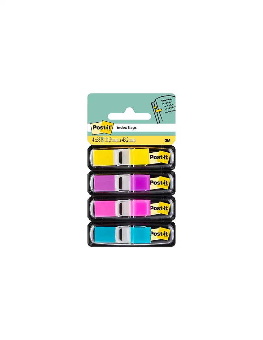 Banderitas Separadoras 683-4Ab Dispensador 4 Colores Brillantes