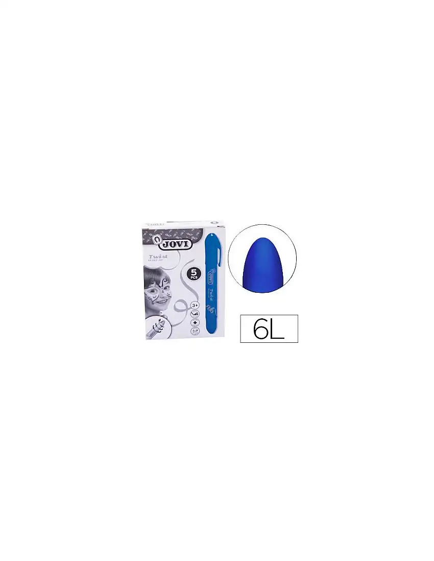 Barra De Maquillaje Jovi Twist Make-Up Azul Caja De 5 Unidades