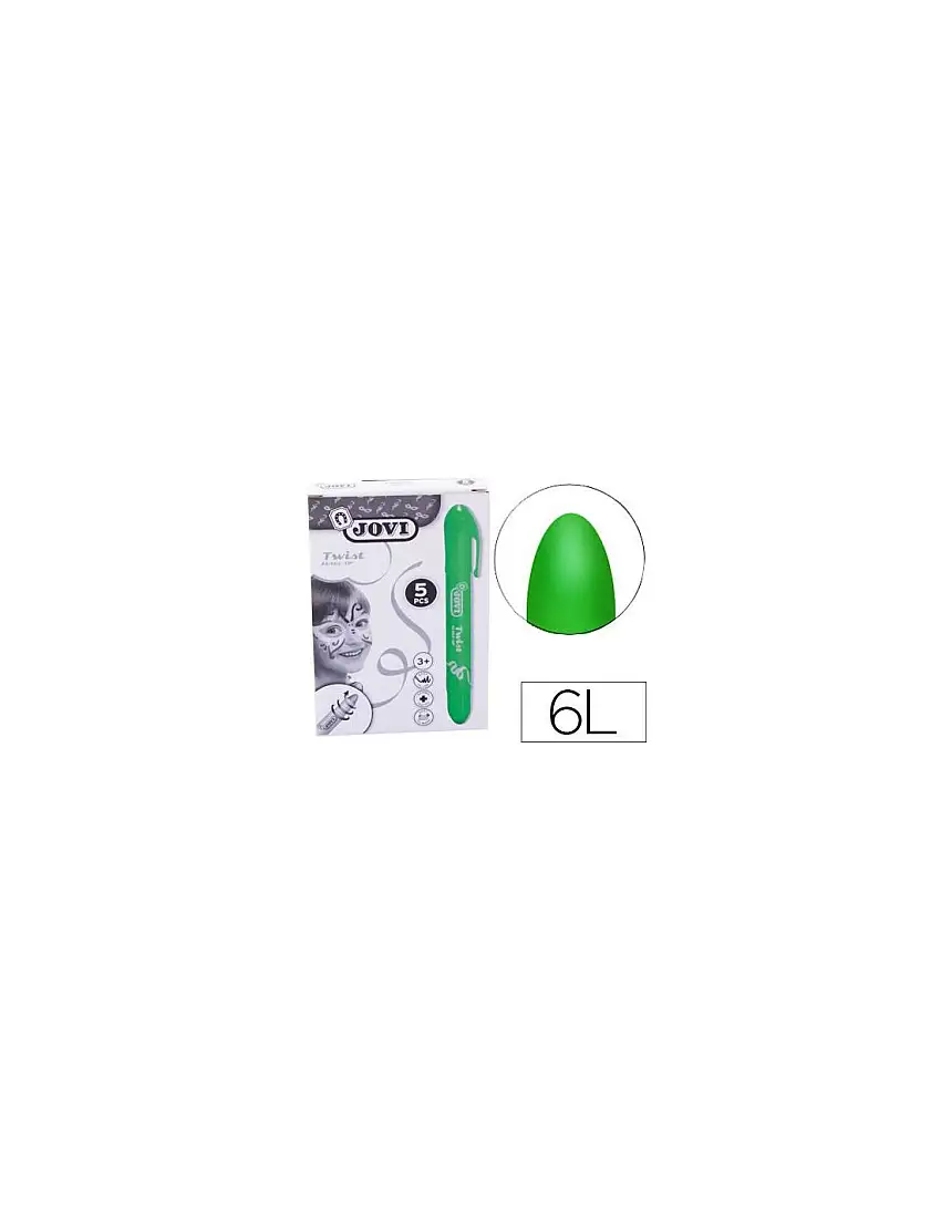 Barra De Maquillaje Jovi Twist Make-Up Verde Caja De 5 Unidades