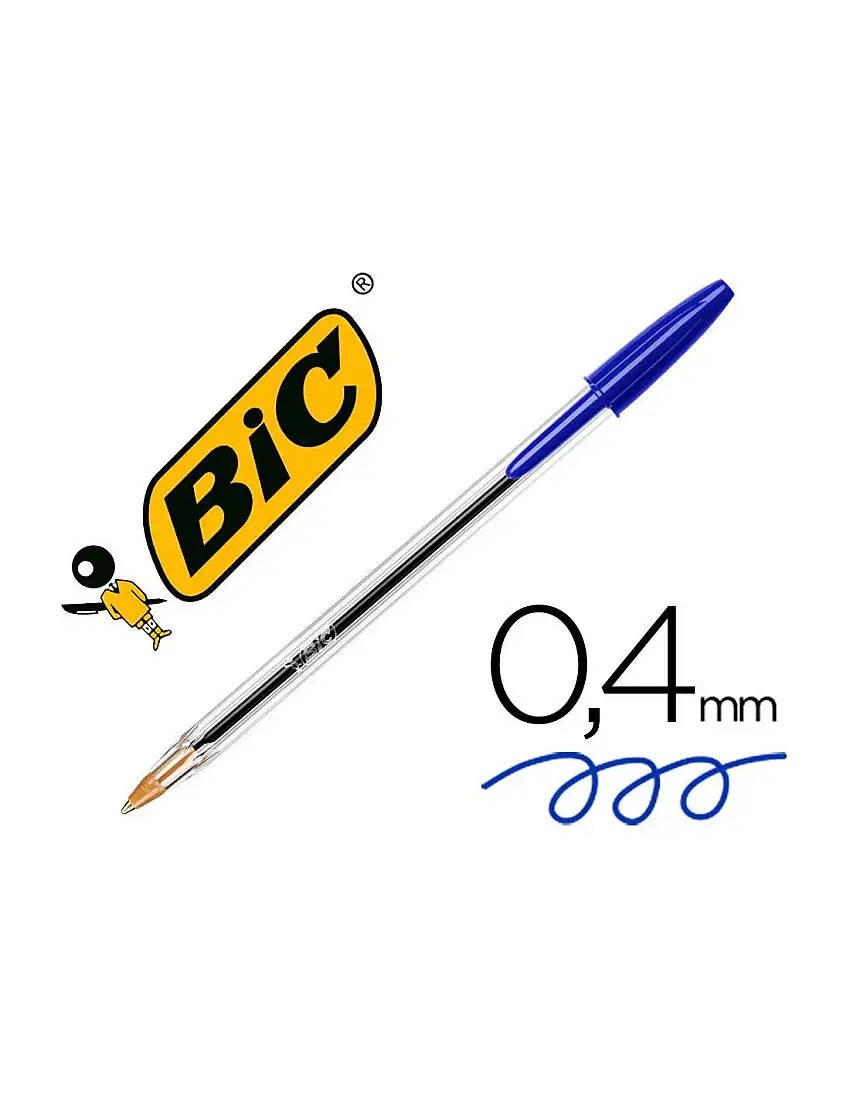 Boligrafo Bic Cristal Original Tinta Azul Bolsa De 5 Unidades